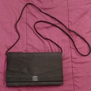 Vintage black shoulder clutch